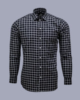 JADE BLACK CHECKED PREMIUM COTTON SHIRT