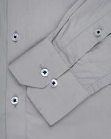 CLOUD GREY LUXURIOUS OXFORD COTTON SHIRT