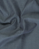 DARK GREEN DOTTED DOBBY COTTON SHIRT