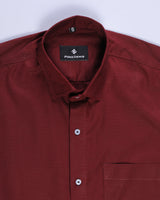 Maroon Jacquard Dobby premium Cotton Shirt