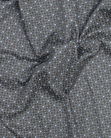 MIST GRAY WITH JELLY BEAN BLUE SOFT PREMIUM  PRINTED COTTON SHIRT