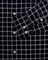 JADE BLACK CHECKED PREMIUM COTTON SHIRT