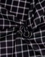 JADE BLACK CHECKED PREMIUM COTTON SHIRT
