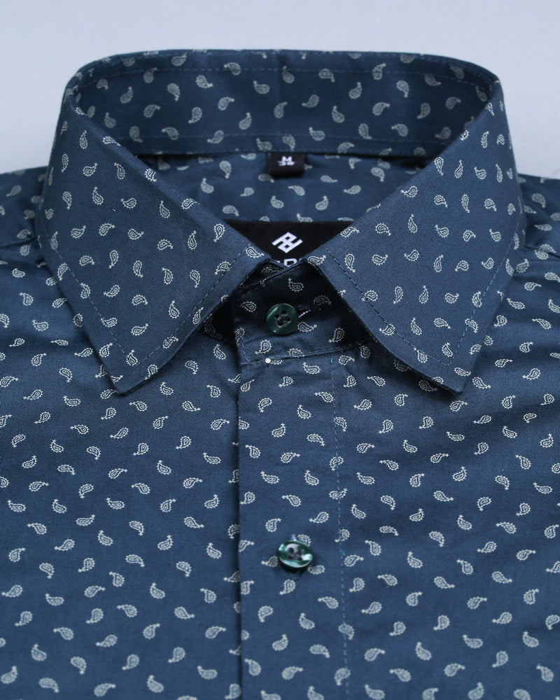 fantastic blue printed shirt