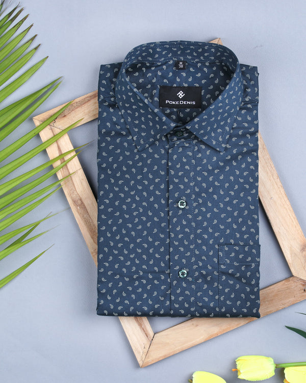 fantastic blue printed shirt