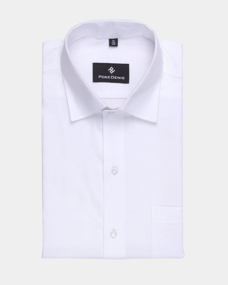 WARMING WHITE PLAIN COTTON SHIRT