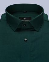 DARK GREEN PLAIN PREMIUM COTTON SHIRT