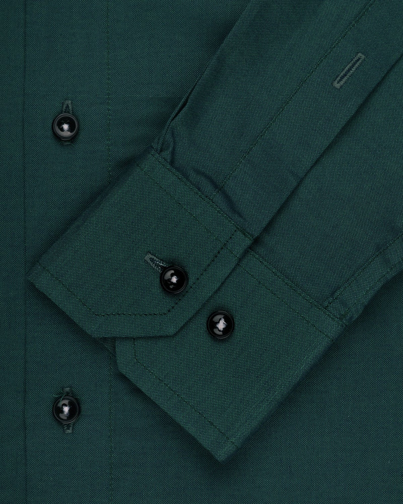 DARK GREEN PLAIN PREMIUM COTTON SHIRT