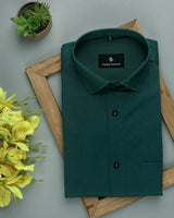 DARK GREEN PLAIN PREMIUM COTTON SHIRT