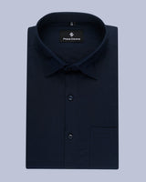 ROYAL BLUE PLAIN PREMIUM TWILL COTTON SHIRT