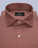 RUST PEACH PLAIN PREMIUM COTTON SHIRT
